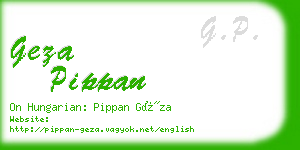 geza pippan business card